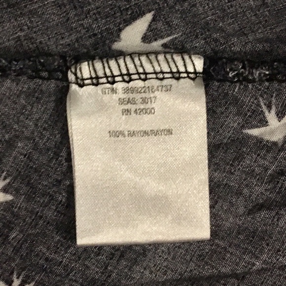 Sundress w/ Birds Cut Out Back Sleeveless Asymmetrical Navy Adam Levine Large - Picture 12 of 16